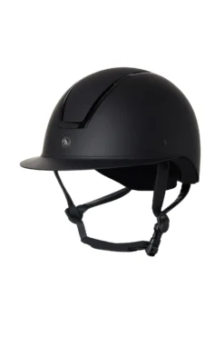 Horze Noir Riding Helmet With Shiny Frame & Sun Visor