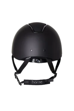 Horze Noir Riding Helmet With Shiny Frame & Sun Visor -Equestrian Supplies 30084 BL 4