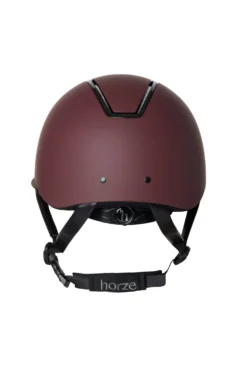 Horze Noir Riding Helmet With Shiny Frame & Sun Visor -Equestrian Supplies 30084 RMBU 4