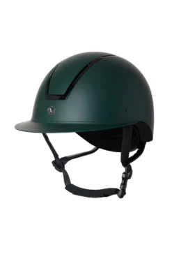 Horze Noir Riding Helmet With Shiny Frame & Sun Visor -Equestrian Supplies 30084 mvgr 01