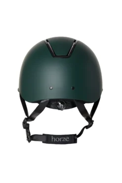 Horze Noir Riding Helmet With Shiny Frame & Sun Visor -Equestrian Supplies 30084 mvgr 04