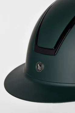 Horze Noir Riding Helmet With Shiny Frame & Sun Visor -Equestrian Supplies 30084 mvgr 05