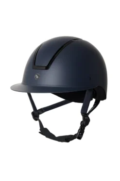 Horze Noir Riding Helmet With Shiny Frame & Sun Visor -Equestrian Supplies 30084 vdb 01