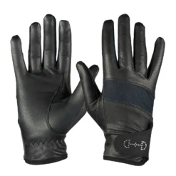Horze Women's Leather Mesh Riding Gloves