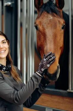 Horze Edina Women's Printed Riding Gloves 24 Horze Edina Women's Printed Riding Gloves -Equestrian Supplies 31729 afbr 05