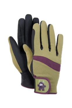 Horze Monster Kids Riding Gloves -Equestrian Supplies 31736 GGR 1