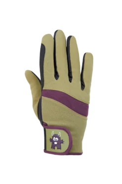 Horze Monster Kids Riding Gloves -Equestrian Supplies 31736 GGR 2