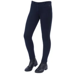 Dublin Supa-fit Pull On Knee Patch Jodhpurs, Junior -Equestrian Supplies 323896 DB 1