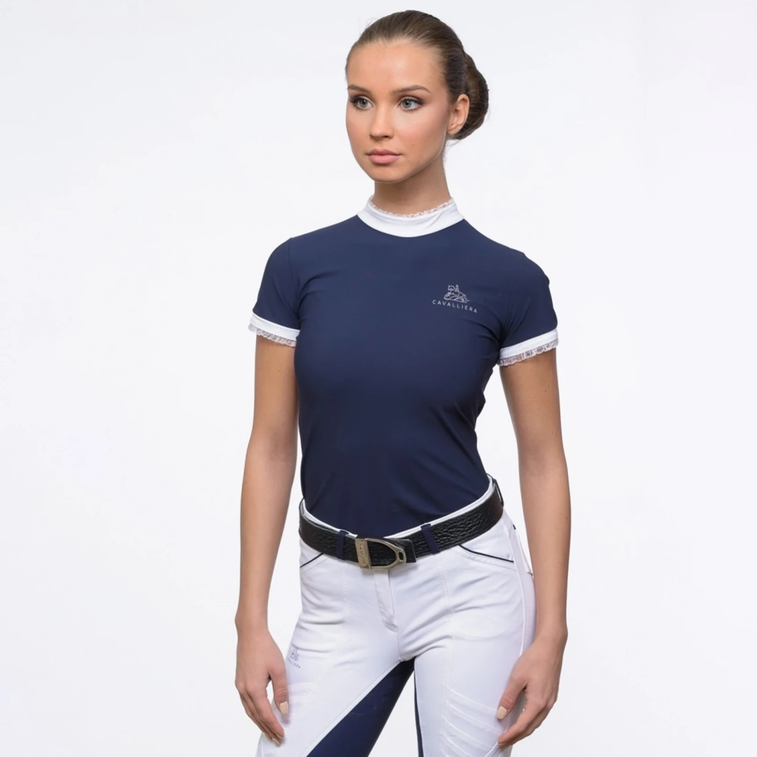 Cavalliera Princess Short Sleeve Riding Show Shirt 1 Cavalliera Princess Short Sleeve Riding Show Shirt
