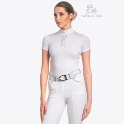 Cavalliera Silver Pop Short Sleeve Riding Show Shirt