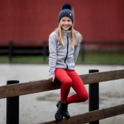 Horze Theodor Kids Mélange Knit Fleece Riding Jacket -Equestrian Supplies 33446 AG 4
