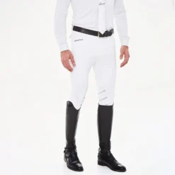 Harcour Costa Men's Breeches With Knee Patch -Equestrian Supplies 334553 WH 3