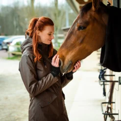 Horze Billie Women's PU Rain Riding Jacket With Fleece -Equestrian Supplies 33501 BRBR 2