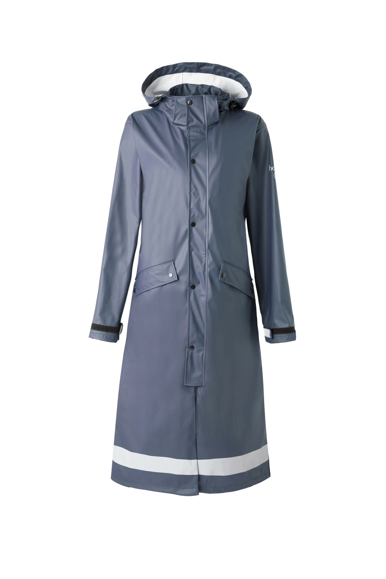 Horze Hazel Women's Long Raincoat With Slits 1 Horze Hazel Women's Long Raincoat With Slits