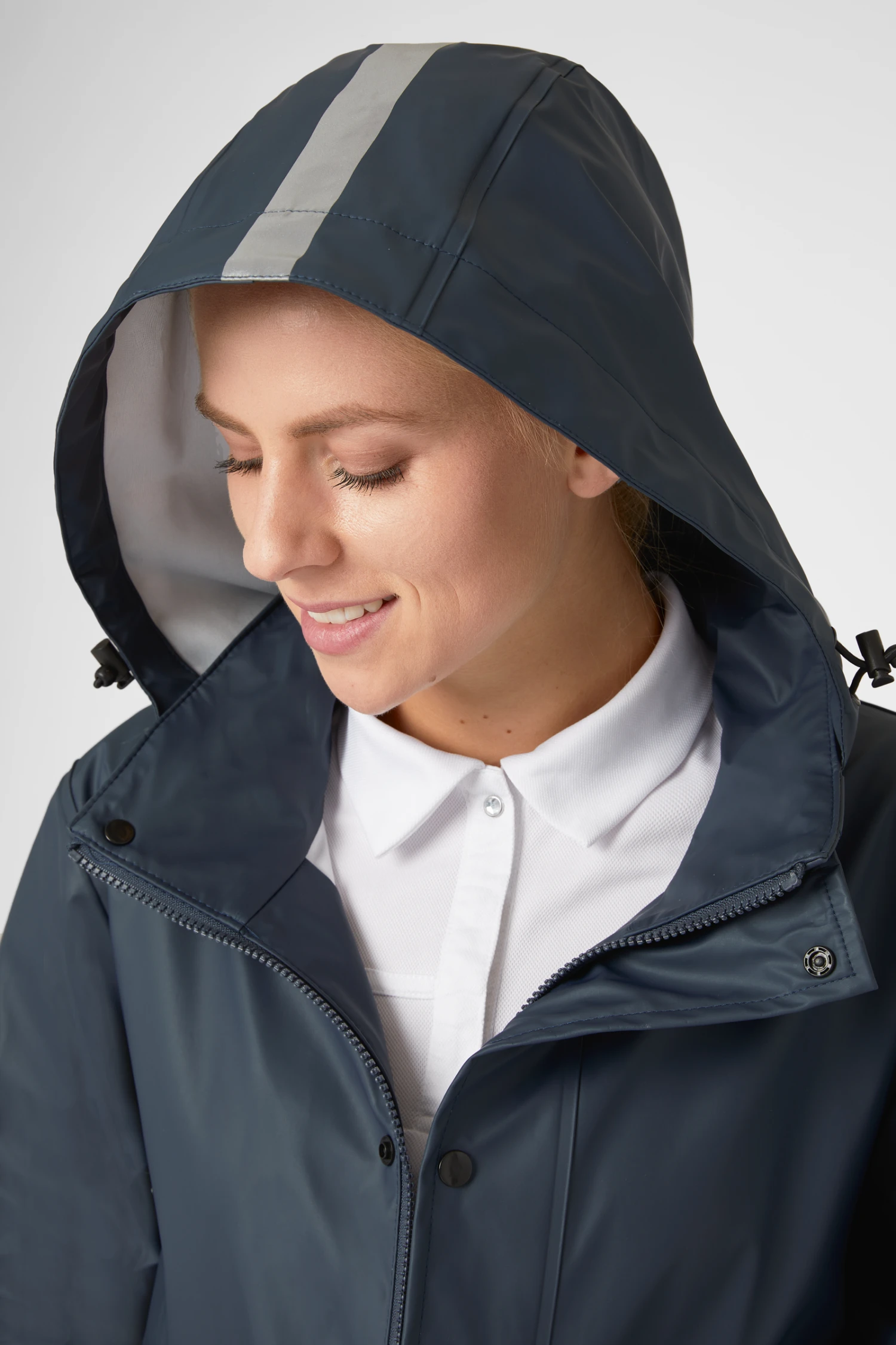 Horze Hazel Women's Long Raincoat With Slits 6 Horze Hazel Women's Long Raincoat With Slits - Image 6