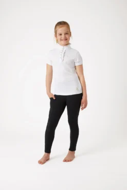 Horze Christel Kids Short Sleeve Ruffle Show Shirt -Equestrian Supplies 33527 WH 6