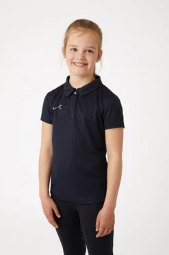 Horze Denise Kids Functional Short Sleeve Polo Shirt -Equestrian Supplies 33529 VDB 2