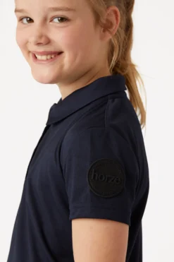 Horze Denise Kids Functional Short Sleeve Polo Shirt -Equestrian Supplies 33529 VDB 6