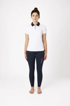 B Vertigo Claudine Women's Short Sleeve Polo Shirt -Equestrian Supplies 33532 wh vdb 03