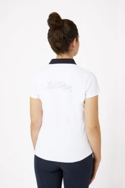B Vertigo Claudine Women's Short Sleeve Polo Shirt -Equestrian Supplies 33532 wh vdb 04