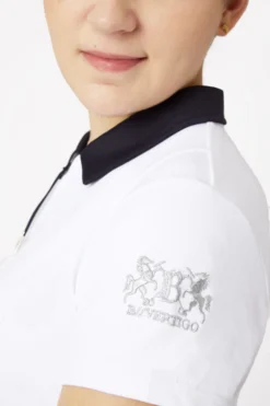 B Vertigo Claudine Women's Short Sleeve Polo Shirt -Equestrian Supplies 33532 wh vdb 05