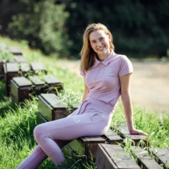 Horze Amy Women's Short Sleeve Cotton Stretch Polo Shirt -Equestrian Supplies 33536 DWPU 5