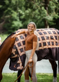 Horze Amy Women's Short Sleeve Cotton Stretch Polo Shirt -Equestrian Supplies 33536 rbbr 07