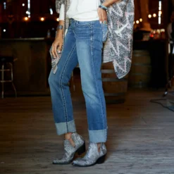 Ariat REAL Stretch Icon Straight Jean For Women -Equestrian Supplies 335371 DNB 6