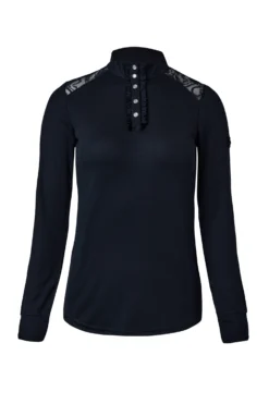 Horze Sianna Women's Show Shirt With Lace Shoulders And Long Sleeves