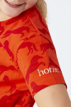Horze Micky Kids Printed Organic Cotton T-Shirt -Equestrian Supplies 33567 mor 05