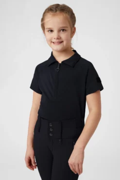 Horze Tiana Kids Polo Shirt With Short Sleeves -Equestrian Supplies 33574 vdb 03