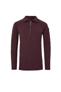 Horze Tiana Kids Polo Shirt With Long Sleeves -Equestrian Supplies 33576 RMBU 1