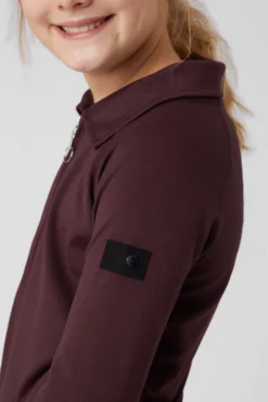 Horze Tiana Kids Polo Shirt With Long Sleeves -Equestrian Supplies 33576 RMBU 6