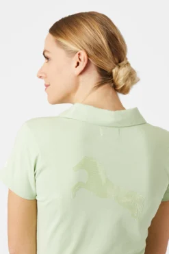 Horze Kia Women's Jersey Polo Shirt With Back Print -Equestrian Supplies 33579 FMGR 6