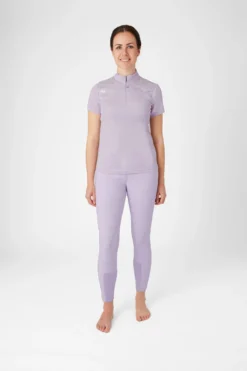 Horze Kaitlin Women's Training/Show Shirt With Short Sleeves And Flower Detail -Equestrian Supplies 33585 OHPU 3