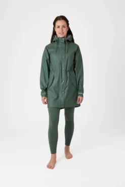 Horze Dania Women's PU Rain Coat With Jersey Lining -Equestrian Supplies 33607 CLGR 3