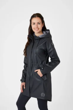 Horze Dania Women's PU Rain Coat With Jersey Lining -Equestrian Supplies 33607 VDB 2
