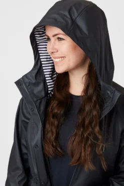 Horze Dania Women's PU Rain Coat With Jersey Lining -Equestrian Supplies 33607 VDB 5