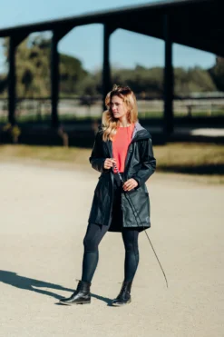 Horze Dania Women's PU Rain Coat With Jersey Lining -Equestrian Supplies 33607 VDB 8