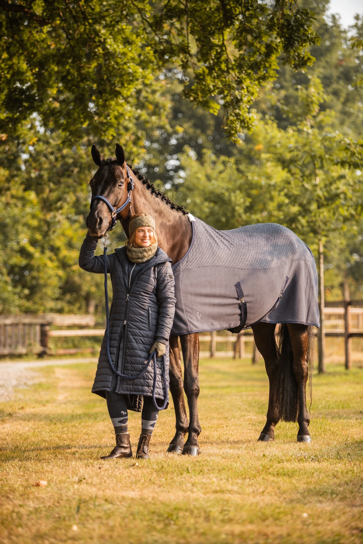 Horze Cecilia Women's Padded Long Riding Coat 9 Horze Cecilia Women's Padded Long Riding Coat - Image 9