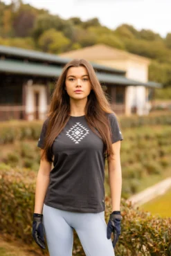 Horze Zion Women's Printed T-Shirt -Equestrian Supplies 33672 590 08