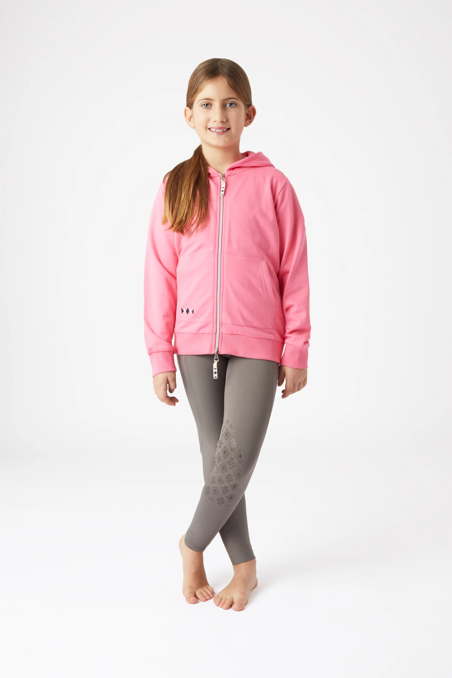 Horze Chooli Kids' Sweat Riding Jacket With Hood 3 Horze Chooli Kids' Sweat Riding Jacket With Hood - Image 3