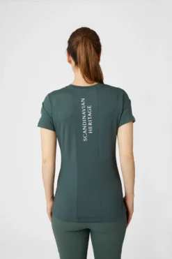 Horze Lily Maternity Functional T-Shirt 13 Horze Lily Maternity Functional T-Shirt -Equestrian Supplies 33702 CLGR 4