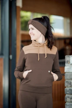 Horze Jade Women's Sweatshirt With High Collar 27 Horze Jade Women's Sweatshirt With High Collar -Equestrian Supplies 33709 FRBR CMBR 7