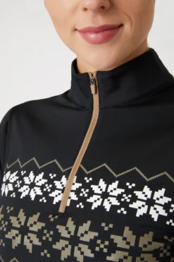 Horze Emily Training Shirt With Snowflake Print -Equestrian Supplies 33724 BL 5