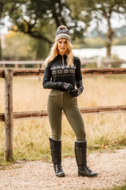 Horze Emily Training Shirt With Snowflake Print -Equestrian Supplies 33724 bl 07