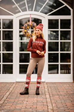 Horze Emily Training Shirt With Snowflake Print -Equestrian Supplies 33724 rrbr 07