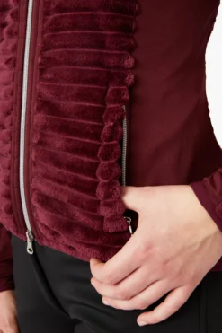 Horze Della Women's Striped Fleece Riding Riding Jacket -Equestrian Supplies 33742 245 06