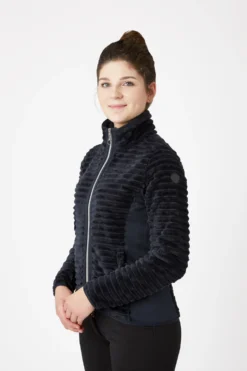 Horze Della Women's Striped Fleece Riding Riding Jacket -Equestrian Supplies 33742 590 02
