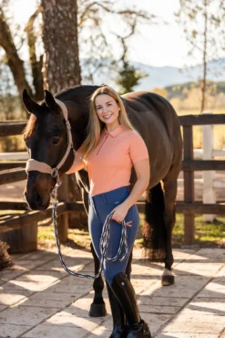 Horze Zola Women's Stretch Polo Shirt -Equestrian Supplies 33748 346 08